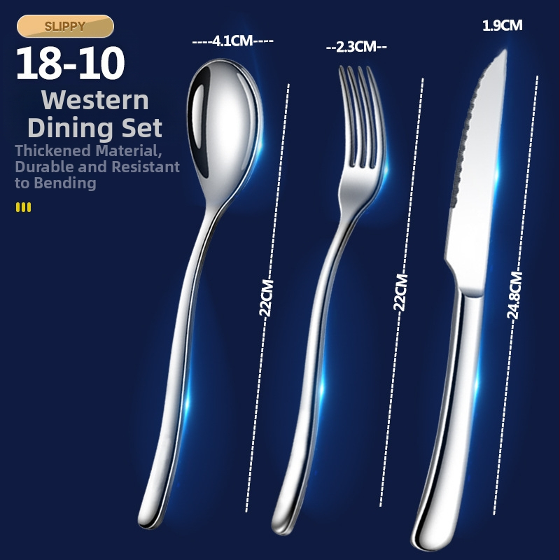 316 nerūdijančio plieno trijų dalių stalo įrankių rinkinys: peilis, šakutė ir šaukštas, veidrodinis poliravimas, paprastas stilius