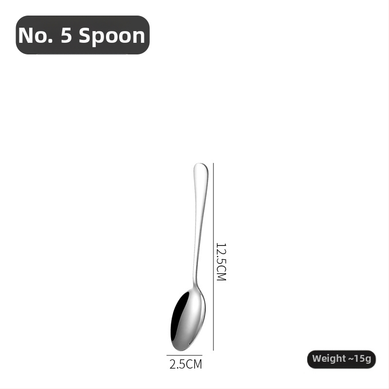 Peilių, šaukštų ir šakutų rinkinys šiaurės stiliuje, iš 410 nerūdijančio plieno, veidrodinis poliravimas, rankų darbo su pritaikytu apdorojimu.