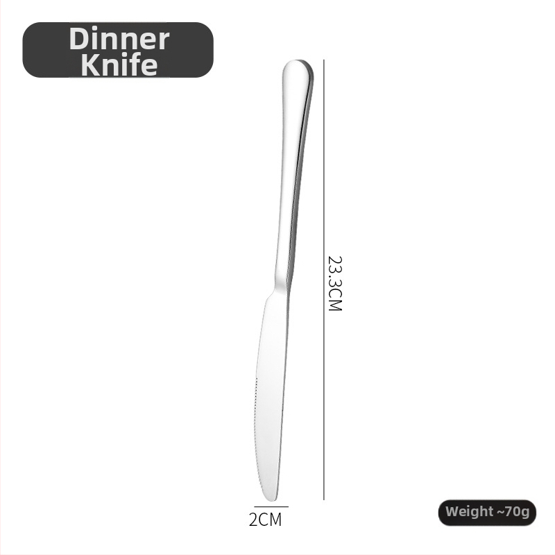 Peilių, šaukštų ir šakutų rinkinys šiaurės stiliuje, iš 410 nerūdijančio plieno, veidrodinis poliravimas, rankų darbo su pritaikytu apdorojimu.