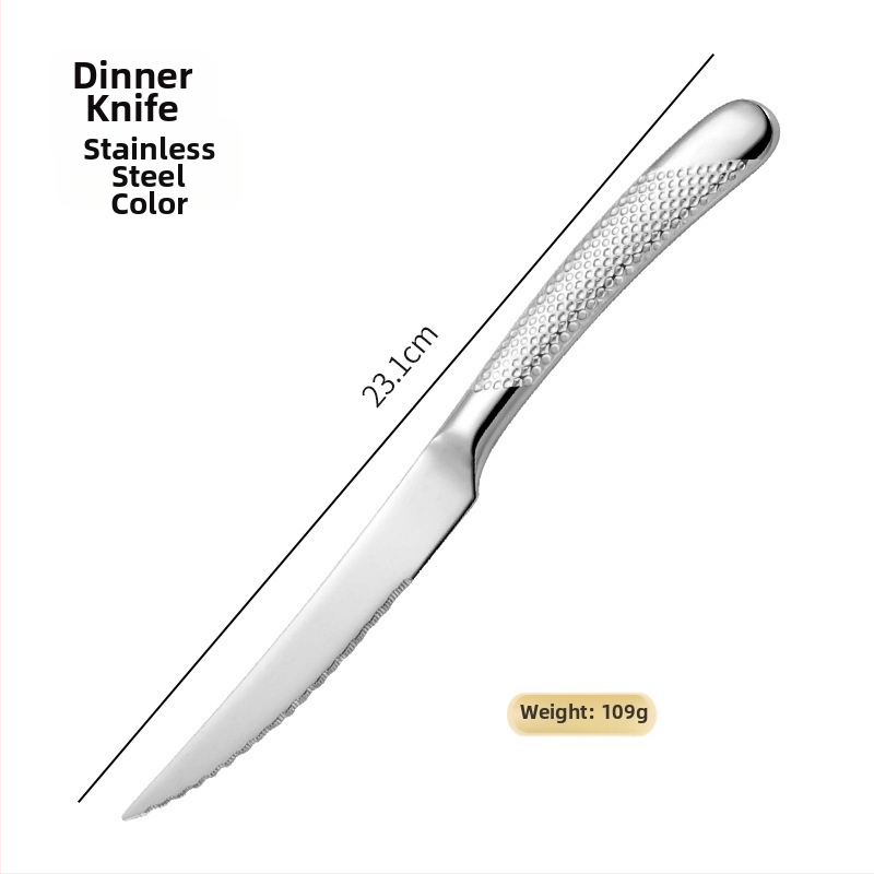 Platinum 304 nerūdijančio plieno stalo įrankių rinkinys vakarietiški patiekalai: peilis, šakutė ir šaukštas, veidrodinis poliravimas, lengvas prabangos retro stilius, pritaikymas galimas