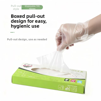 Vienkartinės PE pirštinės, skaidrios, neslidžios, standartinio storio