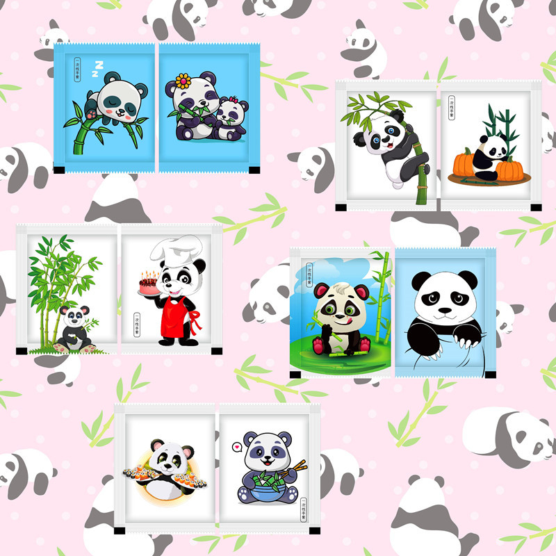 Vienkartinės pirštinės su logotipo spauda, individualiai supakuotos, storos, skirtos maitinimui ir omarų pristatymui, plastikas PE, skaidrios, maisto kokybei