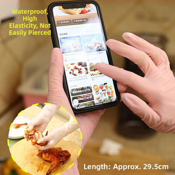 Green Doctor nitrila vienreizējās mājas darbiem cimdi sievietēm, biezināti