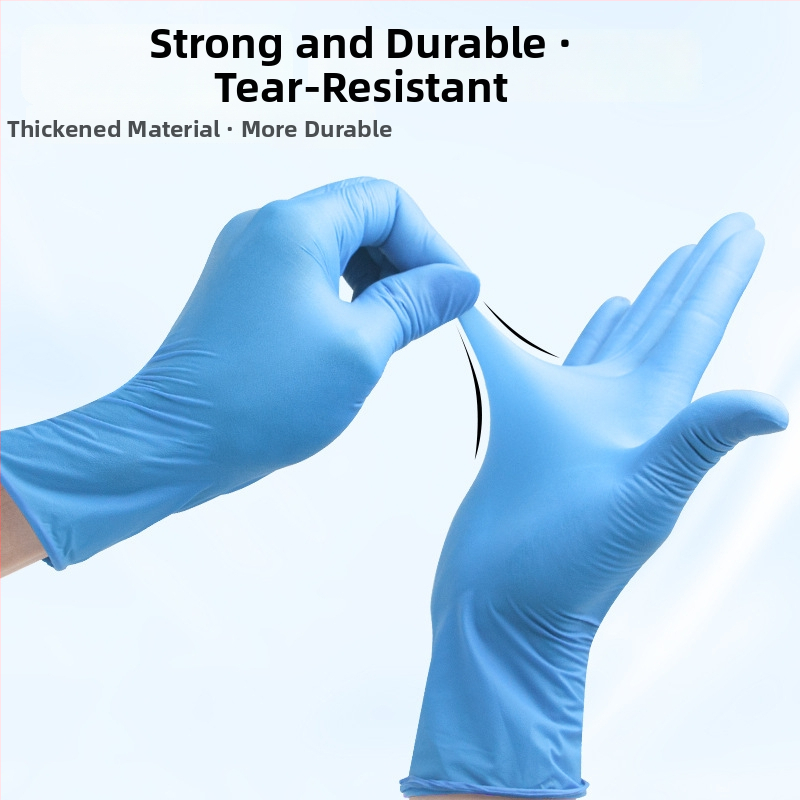 Pārtikas kvalitātes vienreizējās nitrila cimdi, eļļas izturīgi un pretslīdējoši, 0,1–0,2 mm