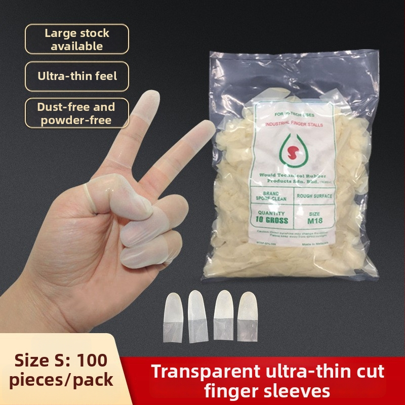 Vienkartinės pirštų galių pirštinės, iš plastiko, atsparios vandeniui, storis 0.05-0.1 mm, paprastas raštas