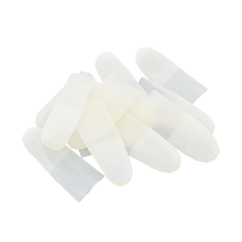 Vienkartinės pirštų galių pirštinės, iš plastiko, atsparios vandeniui, storis 0.05-0.1 mm, paprastas raštas