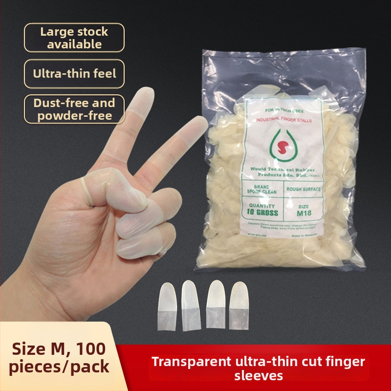 Vienkartinės pirštų galių pirštinės, iš plastiko, atsparios vandeniui, storis 0.05-0.1 mm, paprastas raštas