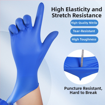 Xingyu nitrilo vienkartinės pirštinės, be pudros, tvirtos ir storesnės, namų ūkiui, maisto perdirbimui ir kirpėjoms