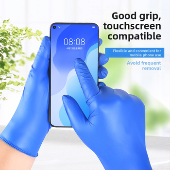 Xingyu nitrilo vienkartinės pirštinės, be pudros, tvirtos ir storesnės, namų ūkiui, maisto perdirbimui ir kirpėjoms