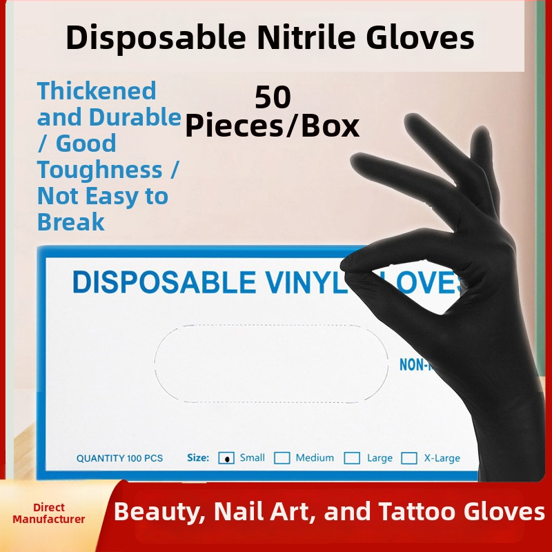 Vienkartinės pirštinės tatuiravimui, grožio salonui, nagų pramonei, pedikiūrui ir masažui