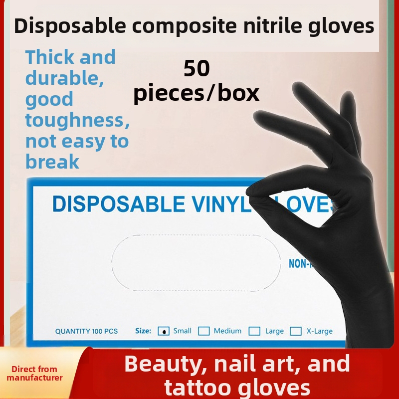 Vienkartinės pirštinės tatuiravimui, grožio salonui, nagų pramonei, pedikiūrui ir masažui