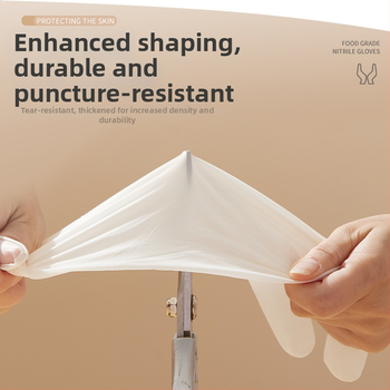 Nitrila vienreizējās cimdi mājsaimniecības uzkopšanai, ūdensnecaurlaidīgi, ultra plānas, garums 29,5 cm