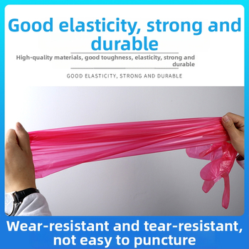 Veterinarinės vienkartinės ilgos pirštinės avims ir galvijams akušerijai — PE medžiaga, storis <0.05 mm