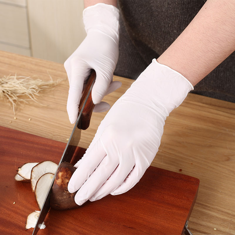 Vienkartinės nitrilinės pirštinės maisto pramonei, anti-slip, storis 0.2-0.3 mm, vientisas dizainas, privatūs ženklinimo sprendimai