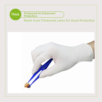 Vienkartinės latekso pirštinės - be pudros, tekstūruotas paviršius, neslidžios – maitinimui, grožio paslaugoms ir namų darbams