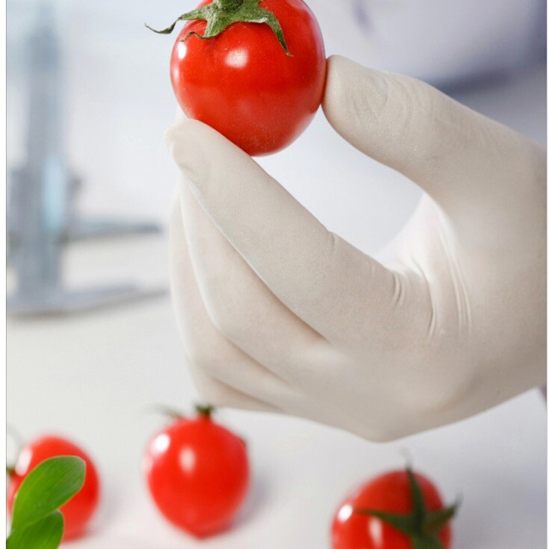 Vienkartinės latekso pirštinės - be pudros, tekstūruotas paviršius, neslidžios – maitinimui, grožio paslaugoms ir namų darbams