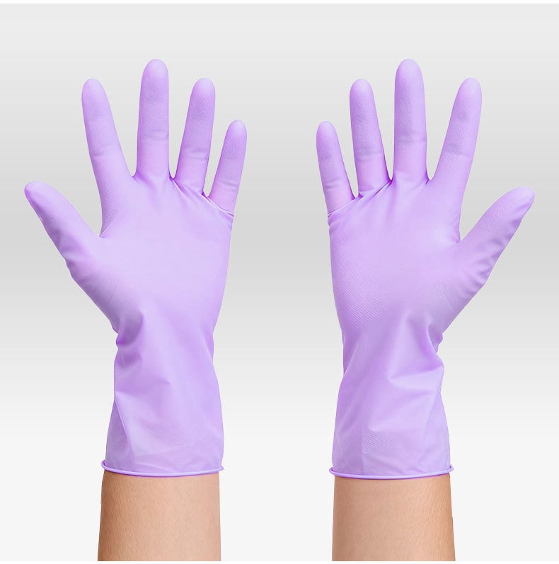 Vienkartinės pirštinės, Prekės ženklas Jue nuo, Slydimo prevencija, Vieno spalvos raštas, Logotipo spauda įmanoma, Prekės kodas: Ding qing gloves