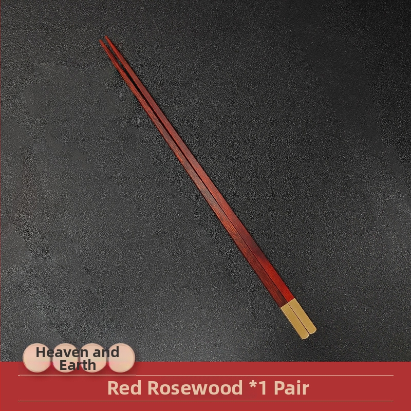 Štapići za jelo od ružinog drveta, novi kineski stil, s graviranim logotipom, darovni set, 2 para