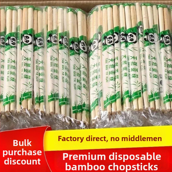 Vienkartinės lazdelės valgymui, atskirai įpakuotos, restoranams ir greitam maistui, 100 ar 200 porų pakavimas, biologiškai skaidžios