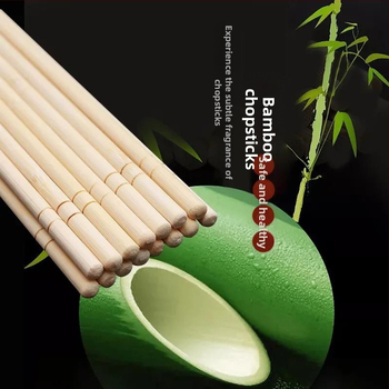 Vienkartinės lazdelės valgymui, atskirai įpakuotos, restoranams ir greitam maistui, 100 ar 200 porų pakavimas, biologiškai skaidžios