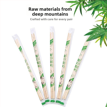 Vienkartinės lazdelės valgymui, atskirai įpakuotos, restoranams ir greitam maistui, 100 ar 200 porų pakavimas, biologiškai skaidžios