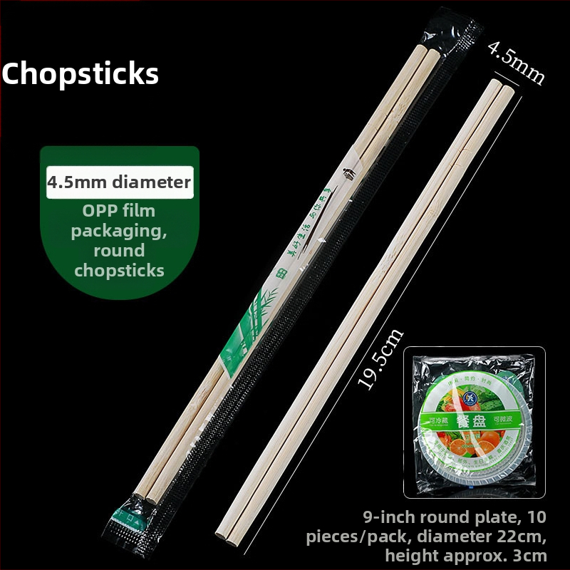 Vienkartiniai bambusiniai lazdelės, atskirai supakuotos komerciniam maitinimui, 50 porų pakuotėje, mikrobangų krosnelė netinka, biologiškai skaidūs