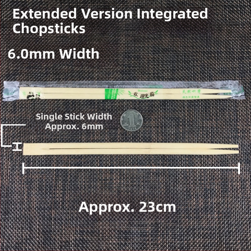 Vienkartinės bambuko lazdelės, higieniškas apvalus dizainas, 50 vnt., atsparios aukštoms temperatūroms, atskirai pakuotos