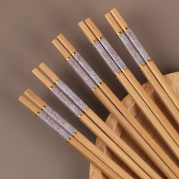 Drvene štapiće za jelo, lagani luksuzni retro stil, biološki razgradivi, 10 pari