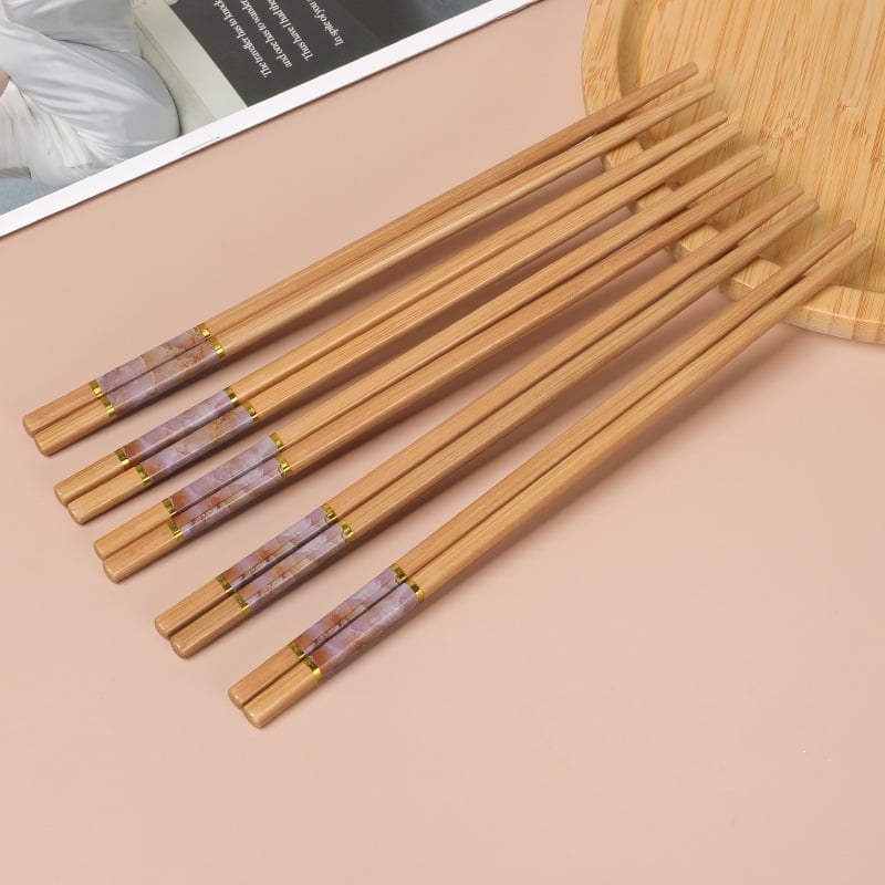 Drvene štapiće za jelo, lagani luksuzni retro stil, biološki razgradivi, 10 pari
