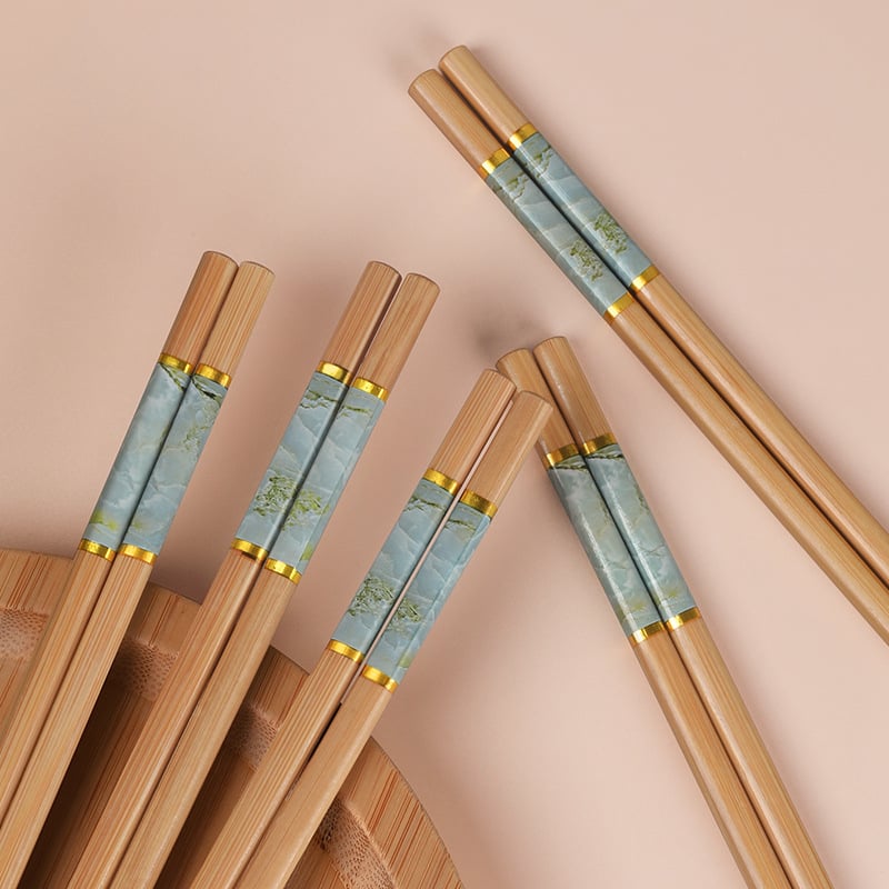 Drvene štapiće za jelo, lagani luksuzni retro stil, biološki razgradivi, 10 pari