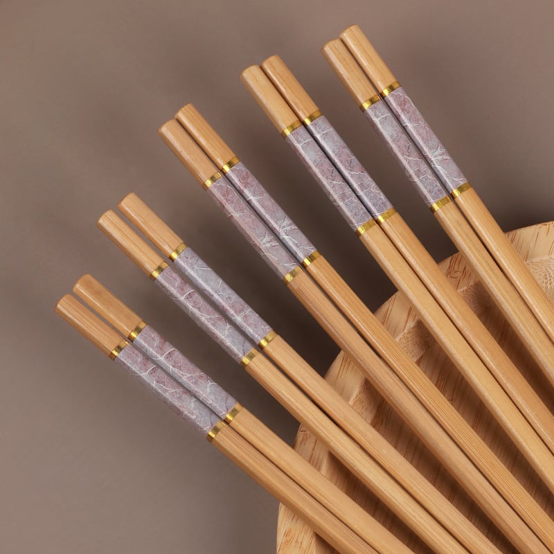Drvene štapiće za jelo, lagani luksuzni retro stil, biološki razgradivi, 10 pari