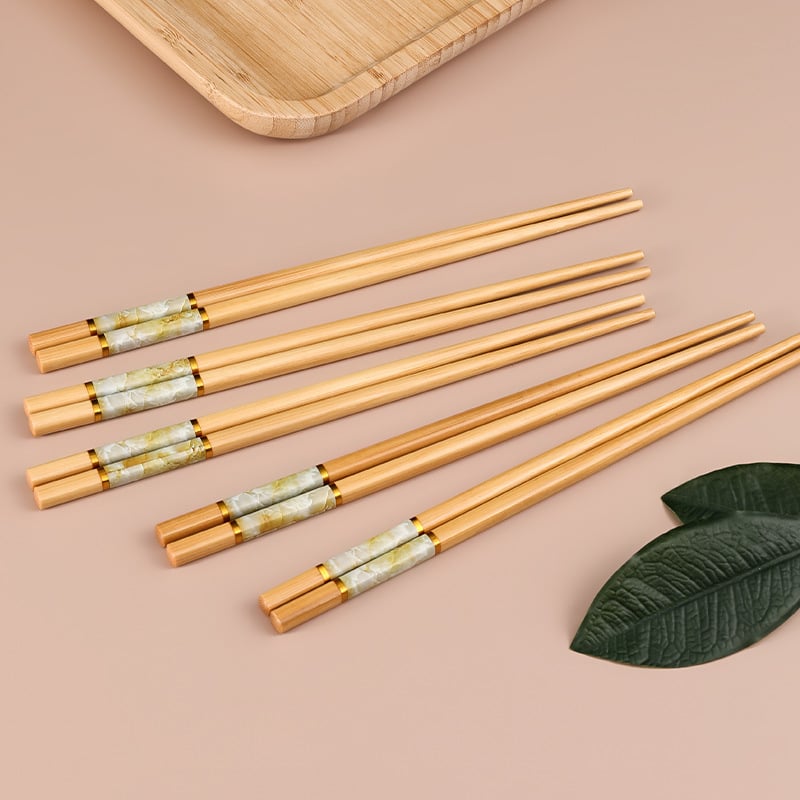 Drvene štapiće za jelo, lagani luksuzni retro stil, biološki razgradivi, 10 pari