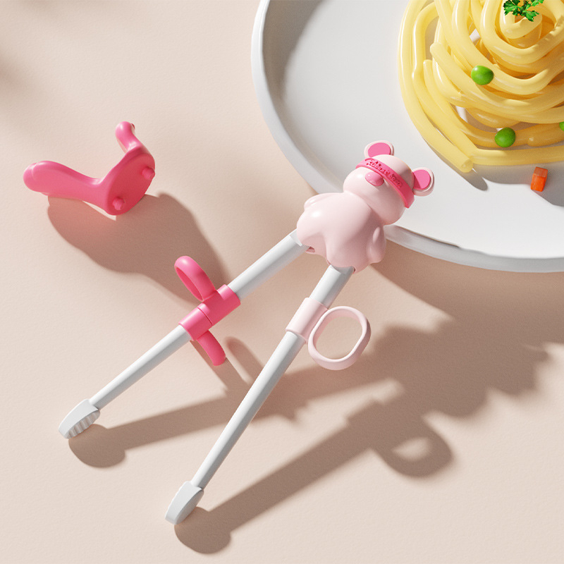 Dječje edukativne štapiće za jelo, plastični, karikatura uzorak, sladak stil, s ispisanim logotipom