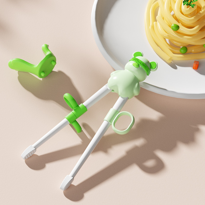 Dječje edukativne štapiće za jelo, plastični, karikatura uzorak, sladak stil, s ispisanim logotipom