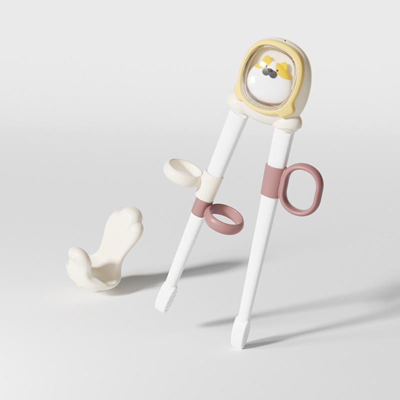 Dječje edukativne štapiće za jelo, plastični, karikatura uzorak, sladak stil, s ispisanim logotipom