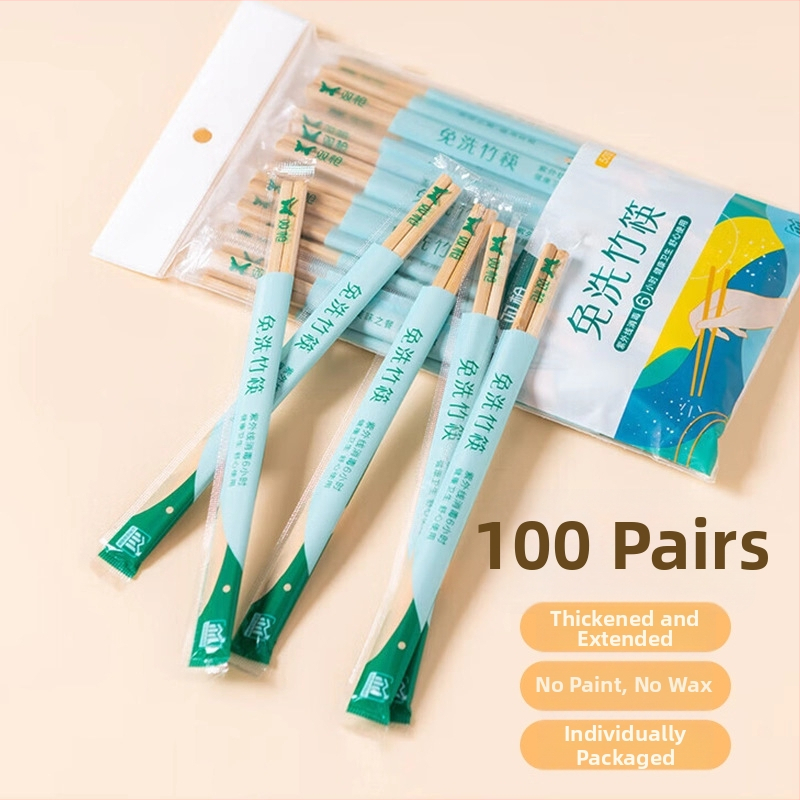 Double Gun vienkartinės bambuko lazdelės, karbonizuotos, apvalios, keturių dalių rinkinys, atskirose pakuotėse