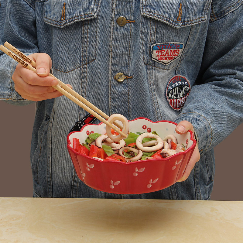 Bambuko lazdelės, 10 porų, be dažų ir be vaško, 24 cm ilgio, graviruotas raštas