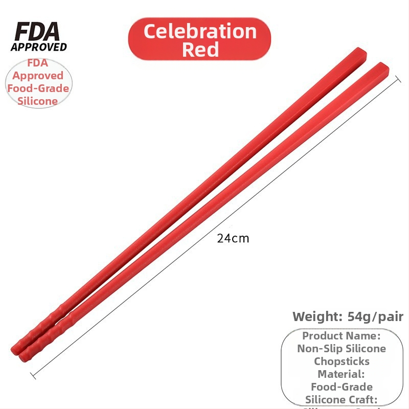 Silikoninės virtuvės lazdelių su plieno šerdimi, atsparios aukštoms temperatūroms, neslystančios — Keidason