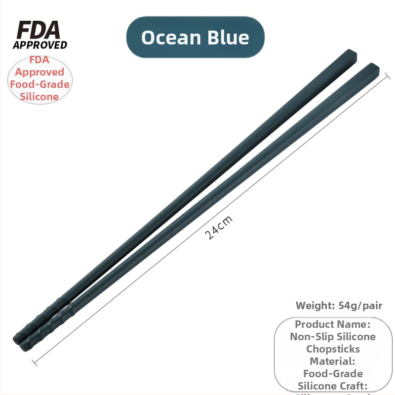 Silikoninės virtuvės lazdelių su plieno šerdimi, atsparios aukštoms temperatūroms, neslystančios — Keidason