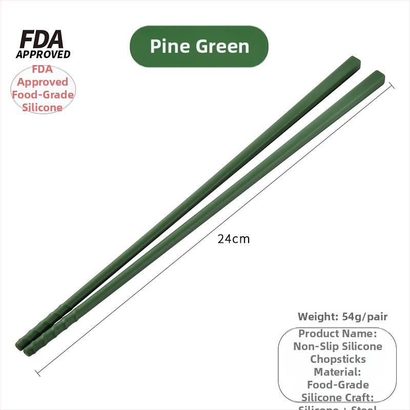 Silikoninės virtuvės lazdelių su plieno šerdimi, atsparios aukštoms temperatūroms, neslystančios — Keidason