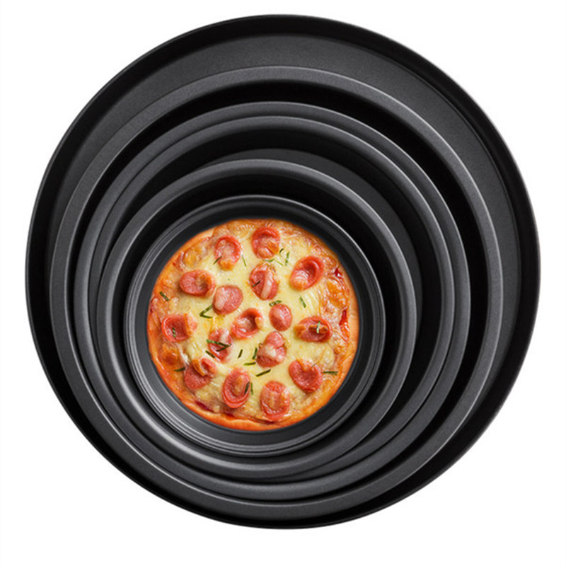 Set pladnjeva za pečenje pizze i kolača, okrugle, od karbonskog čelika s neprijanjajućim premazom