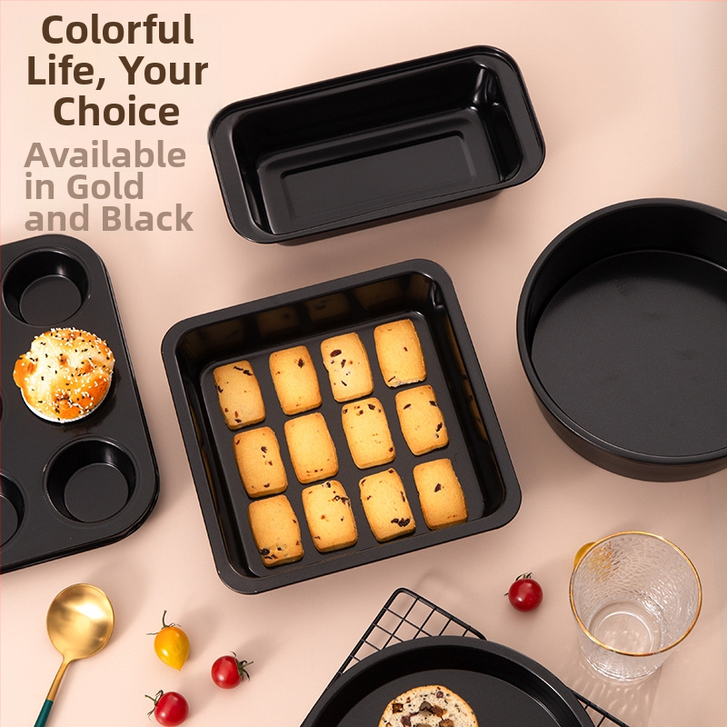 Cepšanas komplekts ar oglekļa tērauda tortes formu, regulāra daudzstūra forma, piemērots cepšanai maizes un kūku