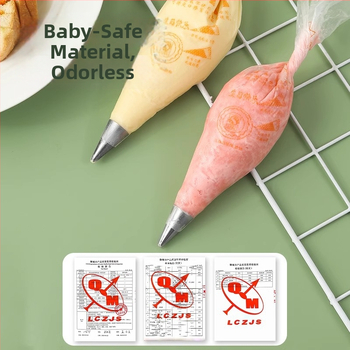 Dekoravimo maišelis su vienkartiniais antgaliais — pilnas dekoravimo priemonių komplektas vaikų maistui dekoruoti, išleistas 2024