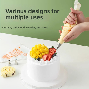 Dekoravimo maišelis su vienkartiniais antgaliais — pilnas dekoravimo priemonių komplektas vaikų maistui dekoruoti, išleistas 2024