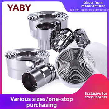 YABAY nerezová oceľová forma na pečenie sušienok – súprava s nepravidelným tvarom, na pečenie cookies a krájanie zeleniny a ovocia