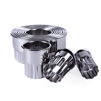 YABAY nerezová oceľová forma na pečenie sušienok – súprava s nepravidelným tvarom, na pečenie cookies a krájanie zeleniny a ovocia