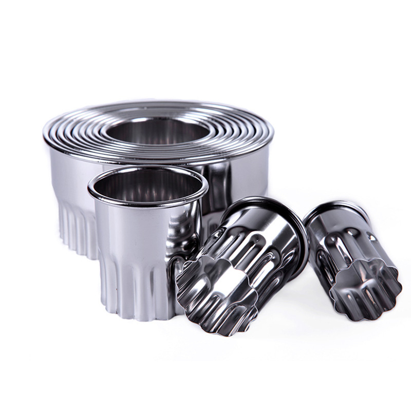 YABAY nerezová oceľová forma na pečenie sušienok – súprava s nepravidelným tvarom, na pečenie cookies a krájanie zeleniny a ovocia