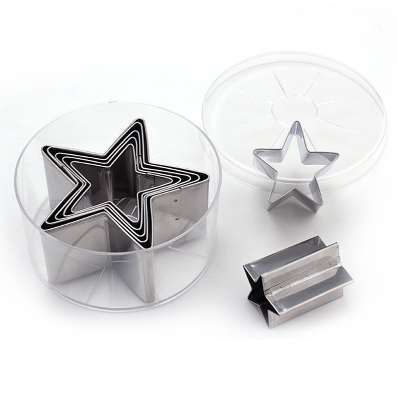 YABAY nerezová oceľová forma na pečenie sušienok – súprava s nepravidelným tvarom, na pečenie cookies a krájanie zeleniny a ovocia