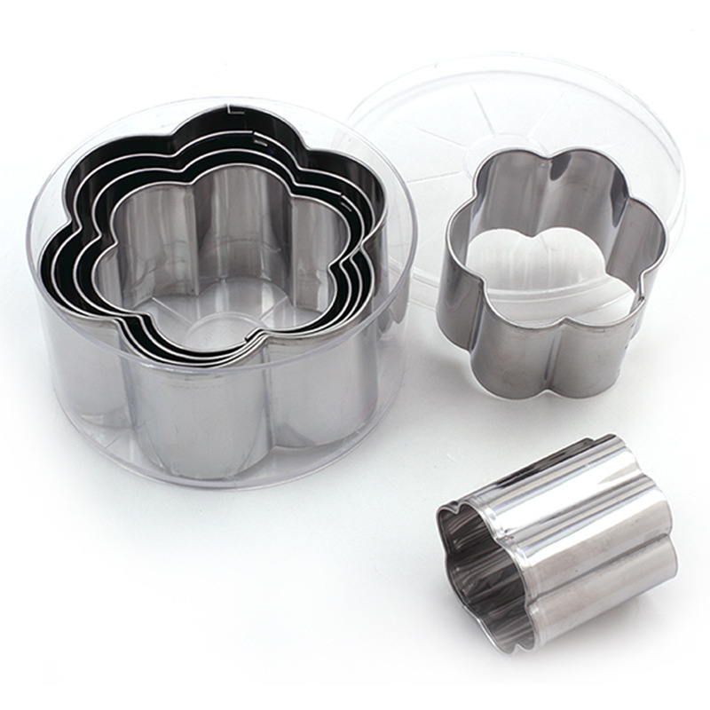 YABAY nerezová oceľová forma na pečenie sušienok – súprava s nepravidelným tvarom, na pečenie cookies a krájanie zeleniny a ovocia