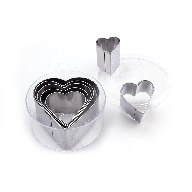 YABAY nerezová oceľová forma na pečenie sušienok – súprava s nepravidelným tvarom, na pečenie cookies a krájanie zeleniny a ovocia